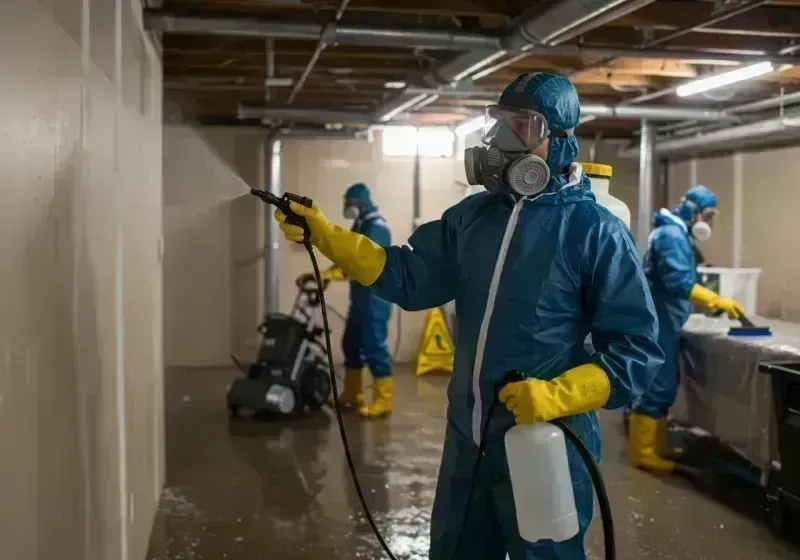 Basement Sanitization and Antimicrobial Treatment process in Peoria County, IL