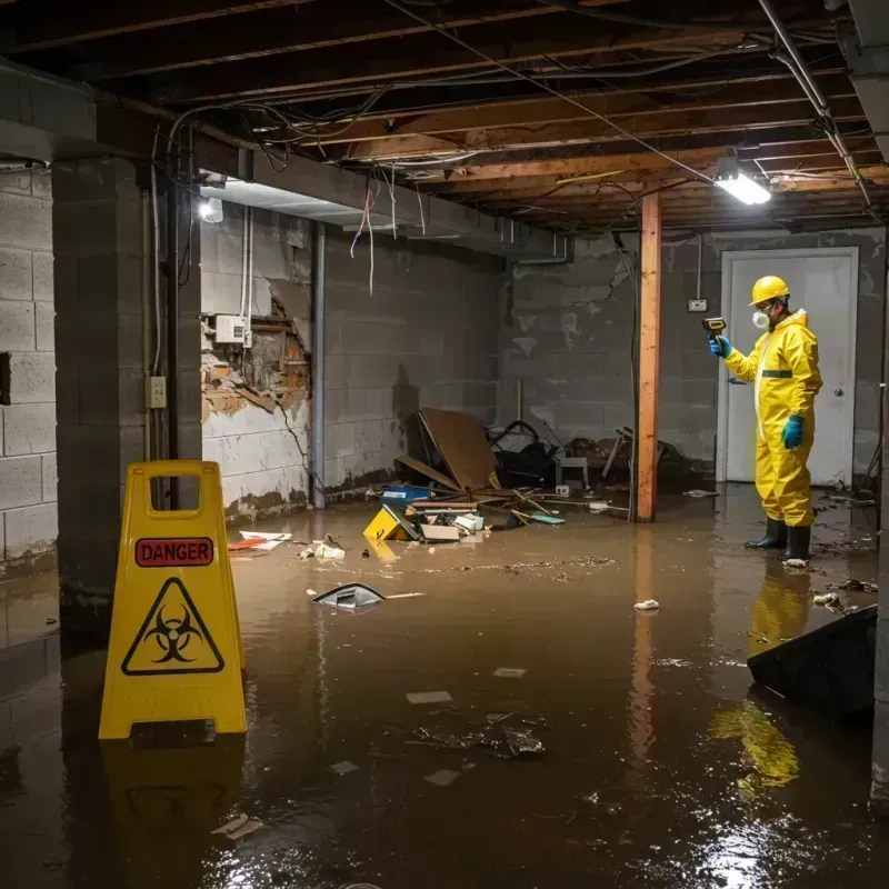 Flooded Basement Electrical Hazard in Peoria County, IL Property